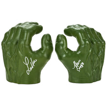 Load image into Gallery viewer, Lou Ferrigno Autographed Hulk Fists with RARE Hulk Smash Inscription