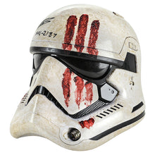 Load image into Gallery viewer, John Boyega Autographed Star Wars The Black Series First Order Stormtrooper Bloody Helmet with FN-2187 Inscription