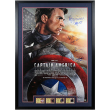 Load image into Gallery viewer, Chris Evans, Sebastian Stan, Hayley Atwell and Dominic Cooper Autographed Captain America: The First Avenger 27x40 Poster