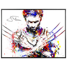 Load image into Gallery viewer, Hugh Jackman Autographed Michael Ferrari Wolverine 30"×40" Framed Canvas Giclée