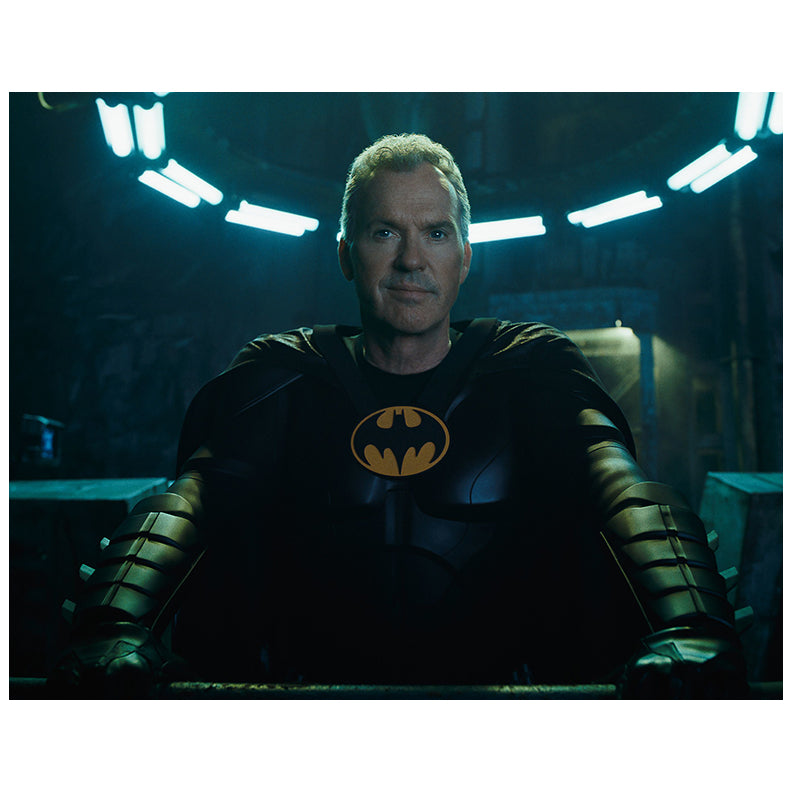 Michael Keaton Autographed 2023 The Flash Batman Unmasked 11x14 Photo