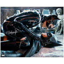 Load image into Gallery viewer, Michael Keaton, Michelle Pfeiffer Autographed 1992 Batman Returns Cat Pounce 16x20 Photo