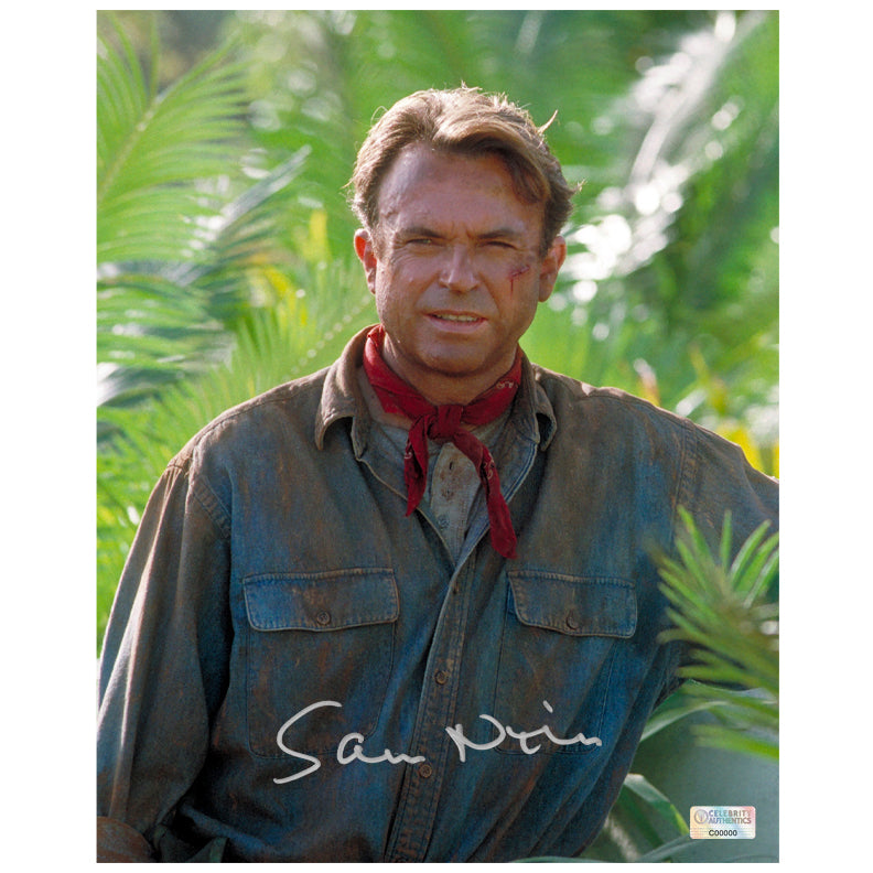 Sam Neill Autographed 1993 Jurassic Park Welcome 8x10 Photo