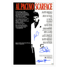 Load image into Gallery viewer, Michelle Pfeiffer, Al Pacino, Steven Bauer Autographed 1983 Scarface 16x24 Movie Poster