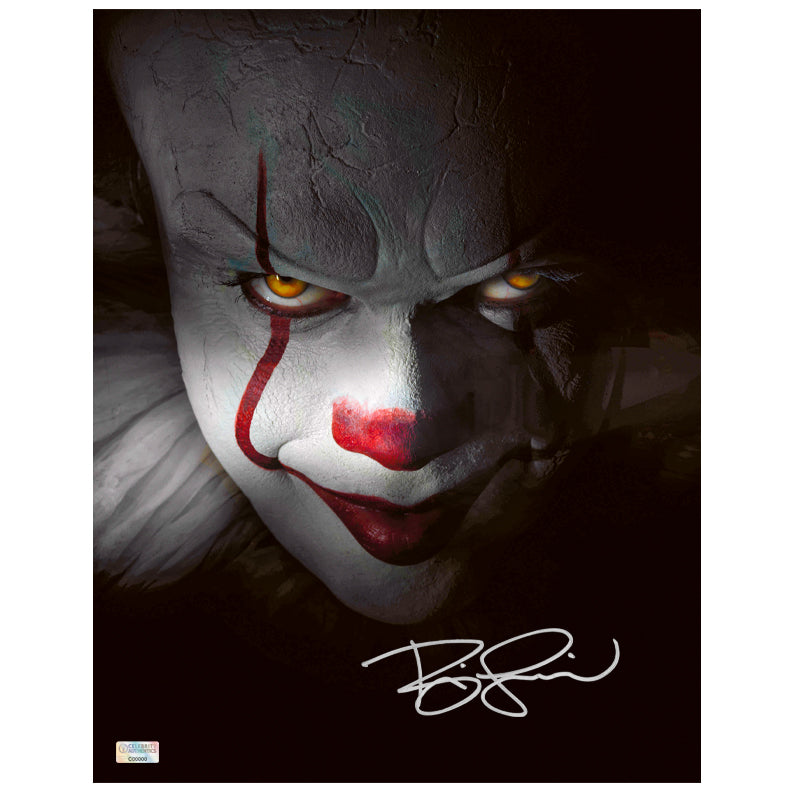 Bill Skarsgard Autographed IT Pennywise From the Shadows 11x14 Photo