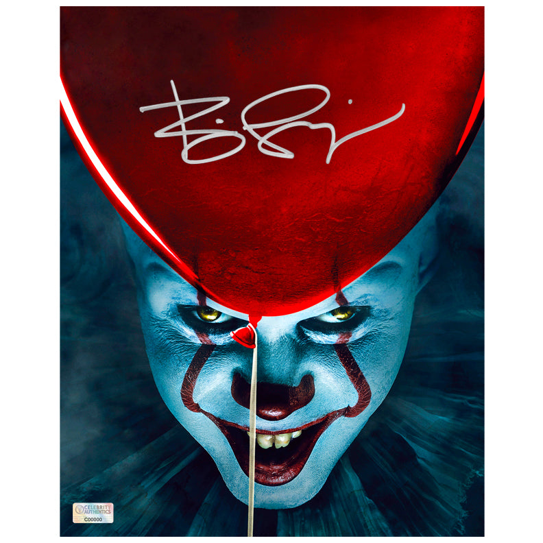 Bill Skarsgard Autographed IT Pennywise The Derry Disease 8x10 Photo
