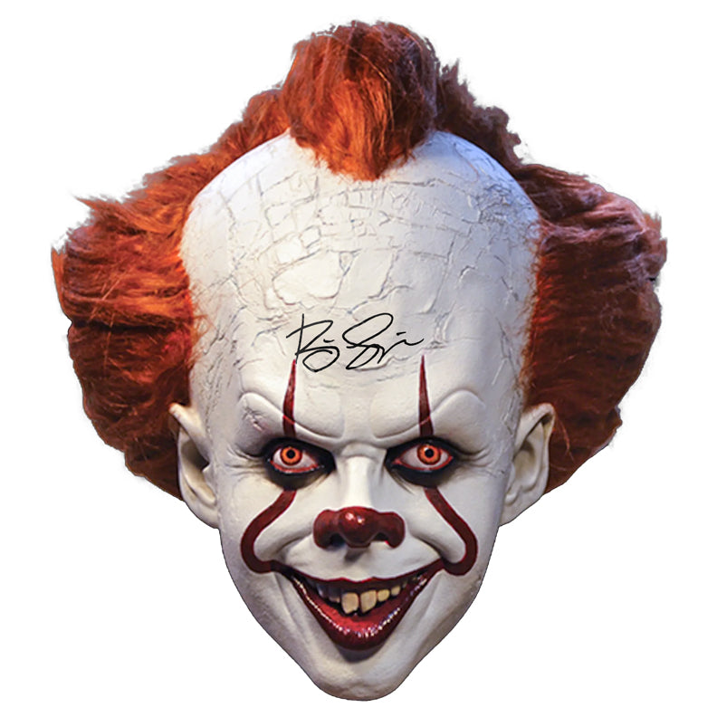 Bill Skarsgard Autographed IT Pennywise Deluxe Edition Vinyl Mask