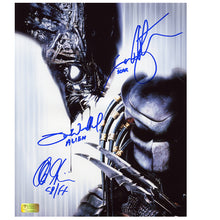Load image into Gallery viewer, Alec Gillis, Tom Woodruff Jr. and Ian Whyte Autographed 8x10 AVP Artwork Photo
