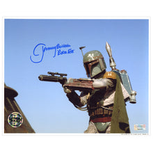 Load image into Gallery viewer, Jeremy Bulloch Autographed Star Wars: Return of the Jedi Boba Fett 8x10 Action Photo