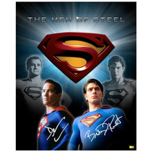 Load image into Gallery viewer, Brandon Routh and Dean Cain Autographed Superman The Men of Steel 16x20 Photo