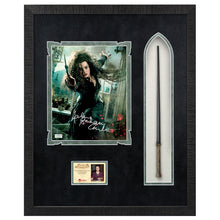 Load image into Gallery viewer, Helena Bonham Carter Autographed Harry Potter Bellatrix Lestrange 8×10 Photo With Wand Framed Display