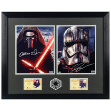 Load image into Gallery viewer, Adam Driver and Gwendoline Christie Autographed Star Wars The Force Awakens 8x10 Framed Photos