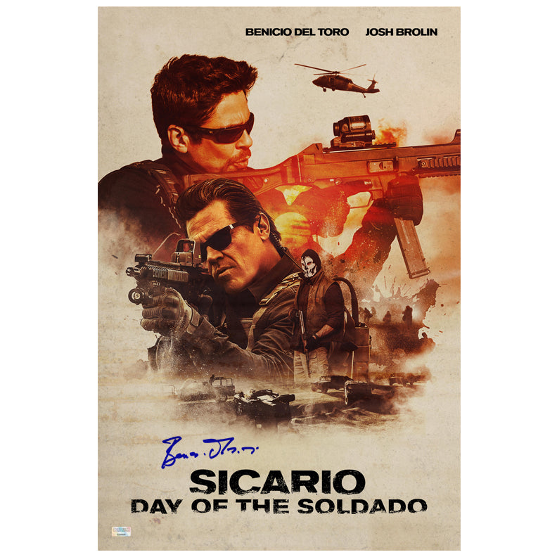 Benicio Del Toro Autographed 2015 Sicario Day of the Soldado 16x24 Poster