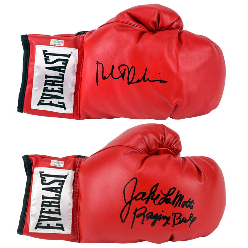 Robert De Niro, Jake LaMotta Autographed 1980 Raging Bull Everlast Boxing Glove Set