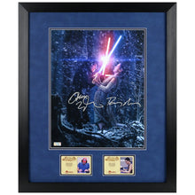 Load image into Gallery viewer, Daisy Ridley, Adam Driver Autographed Star Wars The Force Awakens 11x14 Battle Photo