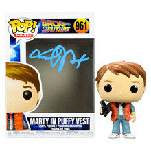 Load image into Gallery viewer, Michael J. Fox Autographed Back to the Future Marty in Puffy Jacket Pop Vinyl Figure #961