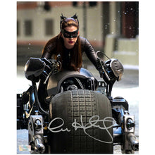 Load image into Gallery viewer, Anne Hathaway Autographed 2012 The Dark Knight Rises Batpod 8x10 Scene Photo