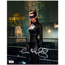 Load image into Gallery viewer, Anne Hathaway Autographed 2012 The Dark Knight Rises Catwoman Rooftop 8x10 Photo