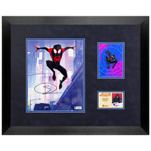 Load image into Gallery viewer, Shameik Moore Autographed Spider-Man: Into the Spider-Verse 8x10 Framed Photo with Fig Pin