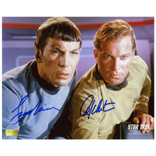 Load image into Gallery viewer, William Shatner and Leonard Nimoy Autographed Star Trek 8x10 Photo