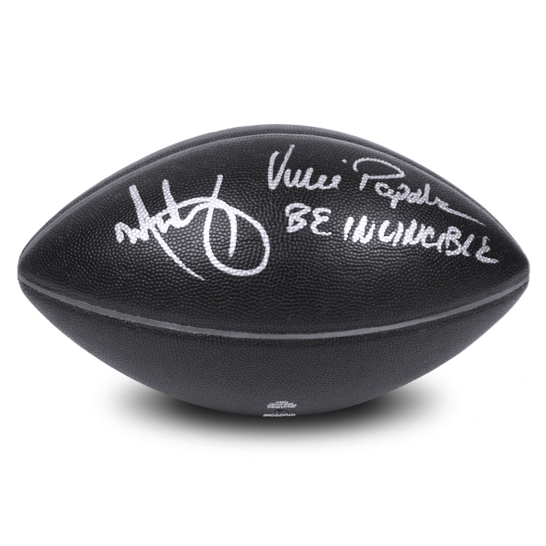Mark Wahlberg and Vince Papale Autographed Invincible Philadelphia Eagles Logo Football