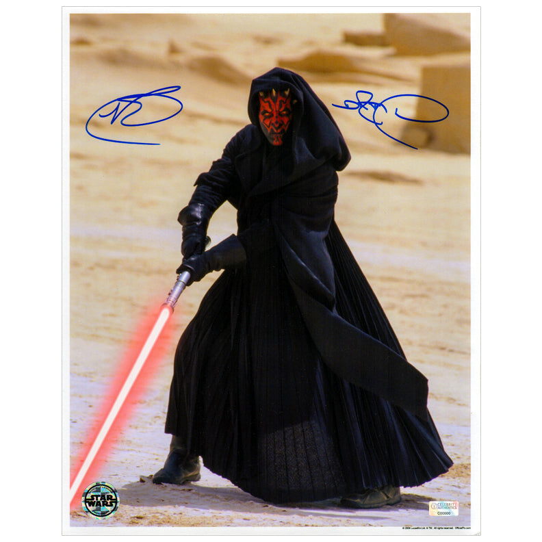 Ray Park Autographed Star Wars The Phantom Menace Darth Maul 11x14 Metallic Photo