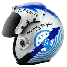 Load image into Gallery viewer, Val Kilmer, Meg Ryan, Tom Skerritt, and James Tolkam Autographed Top Gun Iceman Authentic Aviator Helmet