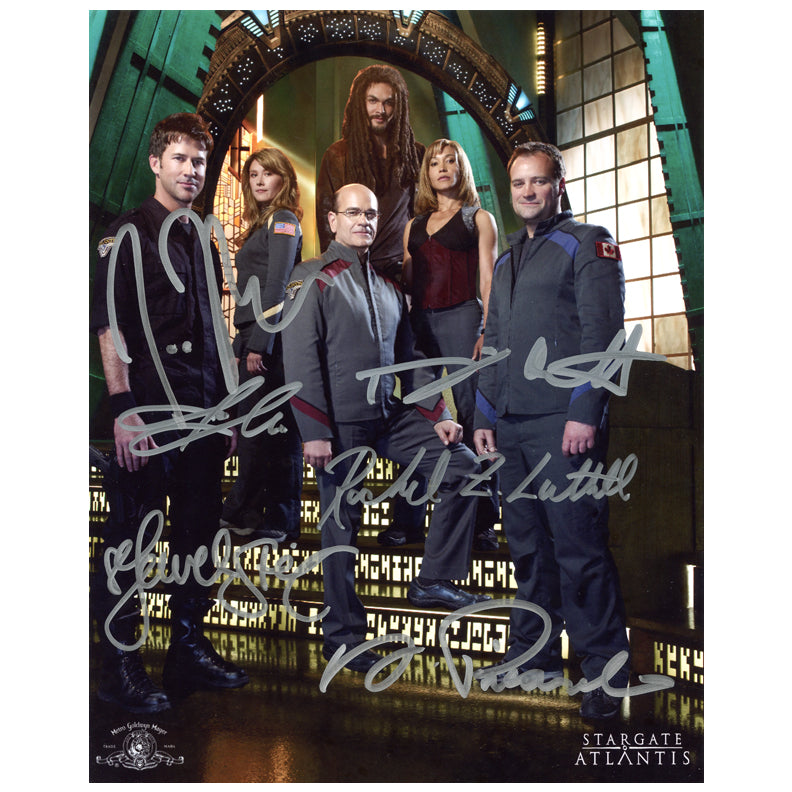 Stargate Atlantis Cast Autographed 8x10 Photo A with Jewell Staite Letter of Authenticity