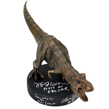 Load image into Gallery viewer, Sam Neill, Jeff Goldblum, Laura Dern Autographed Jurassic Park 25th Anniversary Bronze Tyrannosaurus Rex 24" Statue