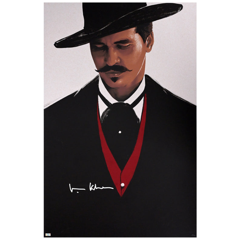 Val Kilmer Autographed Tombstone Doc Holiday 24x36 Giclee Print by Yvan Quinet