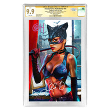 Load image into Gallery viewer, Halle Berry, Greg Horn Autographed Female Force: Catwoman #nn Virgin Variant Metal Cover #/50 CGC SS 9.9