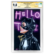 Load image into Gallery viewer, Michelle Pfeiffer Autographed 2024 Batman '89 Echoes #1 Ash Gonzales Original Painted Cover B CGC SS 9.8