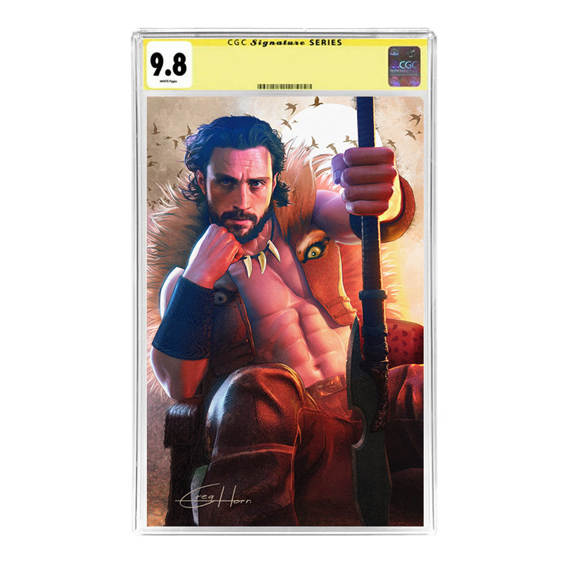 Aaron Taylor Johnson Autographed Greg Horn 2025 Kraven the Hunter Virgin Cover CGC SS 9.8 Pre-Order