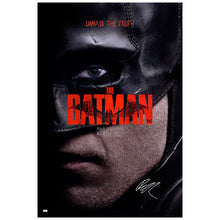 Load image into Gallery viewer, Robert Pattinson, Zoë Kravitz, Colin Farrell Autographed 2022 The Batman Original 27x40 Double-Sided Movie Poster B Pre-Order
