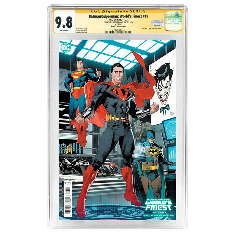 Nicolas Cage Autographed 2023 Batman / Superman World's Finest #19 Dan Mora Variant Cover CGC SS 9.8 Pre-Order