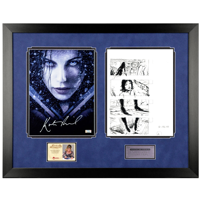 Kate Beckinsale Autographed 2006 Underworld Evolution 8.5x11 Photo and Storyboard Framed Display A18 with Beckinsale Signed Letter of Authenticity