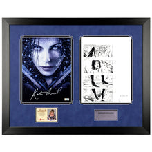 Load image into Gallery viewer, Kate Beckinsale Autographed 2006 Underworld Evolution 8.5x11 Photo and Storyboard Framed Display A18 with Beckinsale Signed Letter of Authenticity