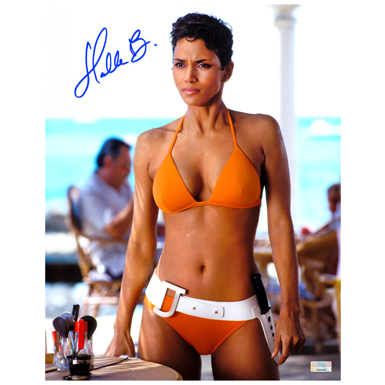 Halle Berry Autographed 2002 Die Another Day Beach 11x14 Photo