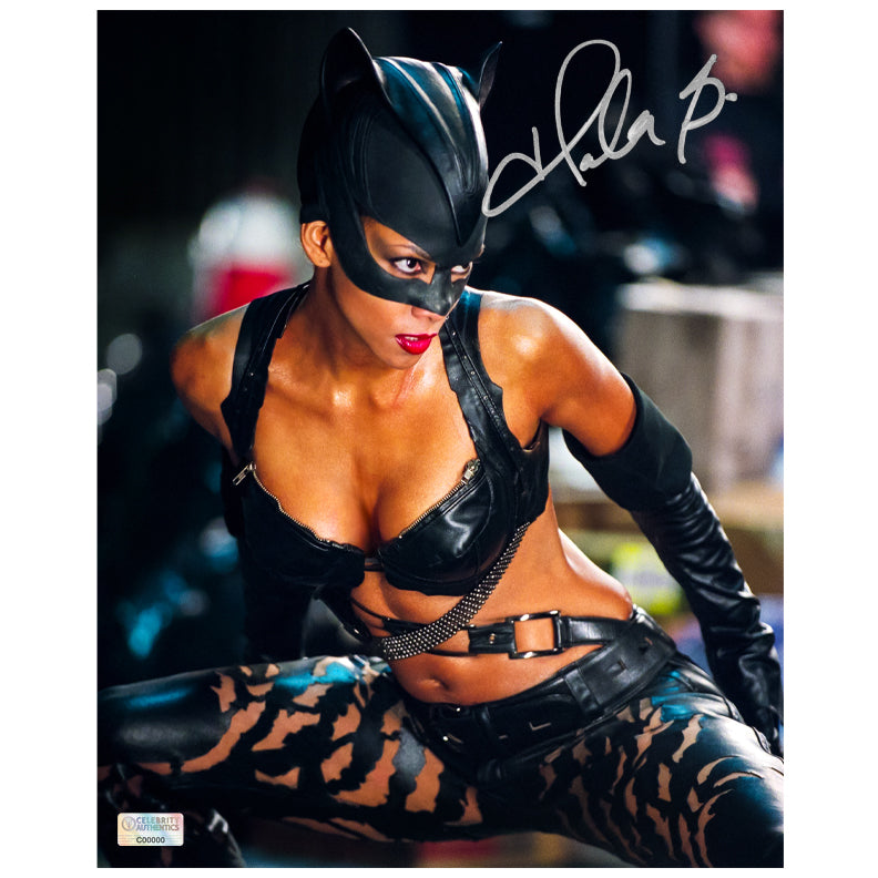 Halle Berry Autographed 2004 Catwoman Scene 8x10 Photo