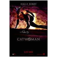 Load image into Gallery viewer, Halle Berry Autographed 2004 Catwoman Original 27x40 Advance Style A Movie Poster