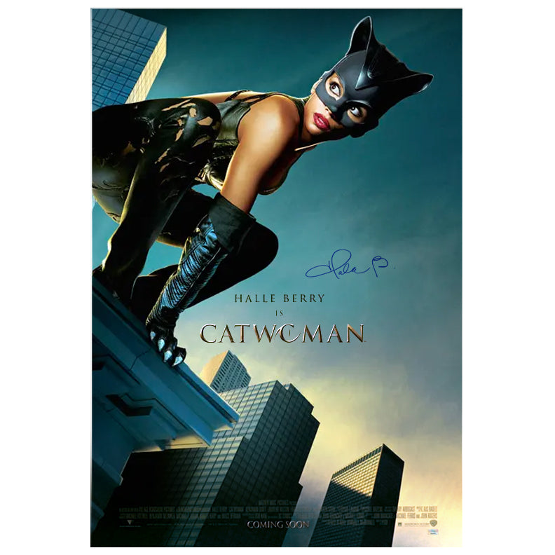 Halle Berry Autographed 2004 Catwoman Original 27x40 Advance Style B Movie Poster