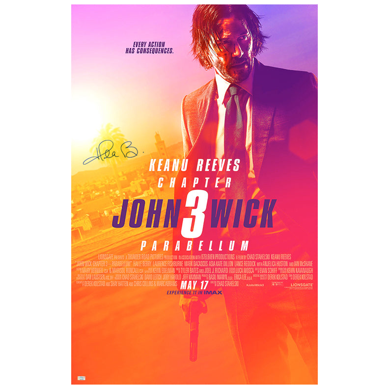 Halle Berry Autographed 2019 John Wick Chapter 3 Parabellum Original 27x40 Final Movie Poster