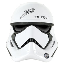 Load image into Gallery viewer, John Boyega Autographed Star Wars The Black Series First Order Stormtrooper Helmet with FN-2187 Inscription