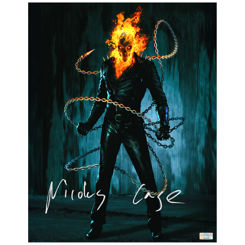 Nicolas Cage Autographed 2007 Ghost Rider 11x14 Photo