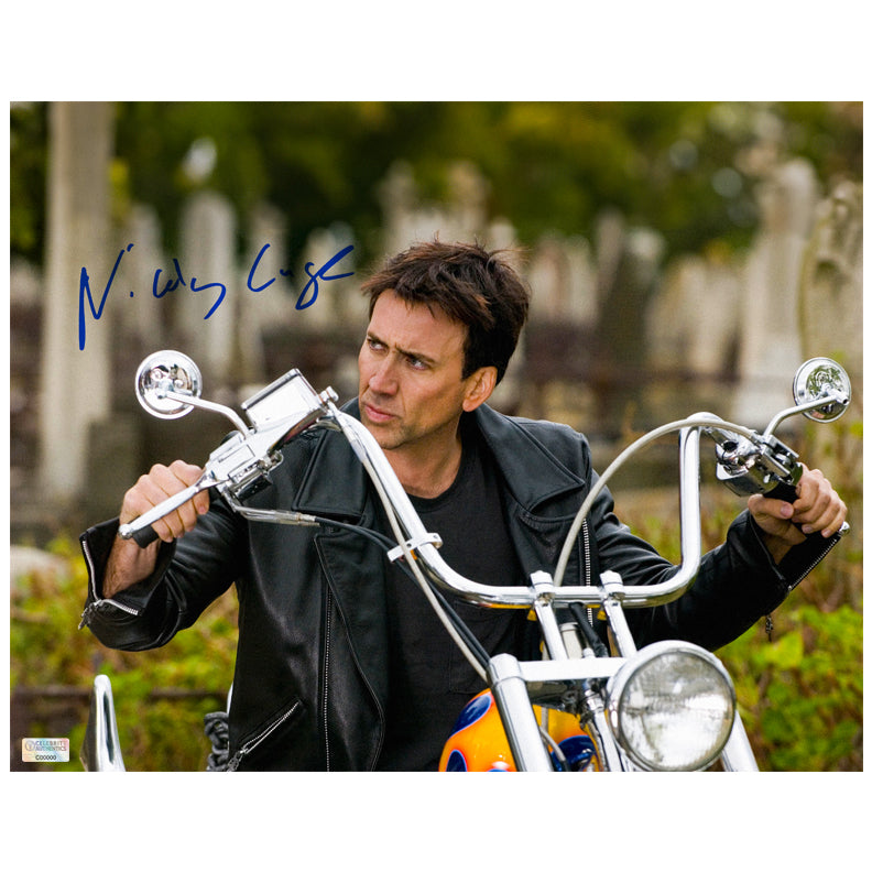 Nicolas Cage Autographed 2007 Ghost Rider Johnny Blaze 11x14 Photo