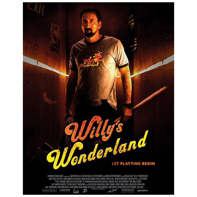 Nicolas Cage Autographed 2021 Willy's Wonderland 11x14 Photo Pre-Order