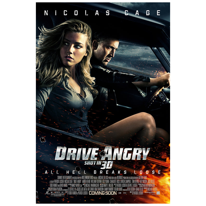 Nicolas Cage Autographed 2011 Drive Angry 16x24 Movie Poster Pre-Order