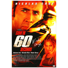 Load image into Gallery viewer, Nicolas Cage Autographed 2000 Gone In 60 Seconds 16x24 Movie Poster