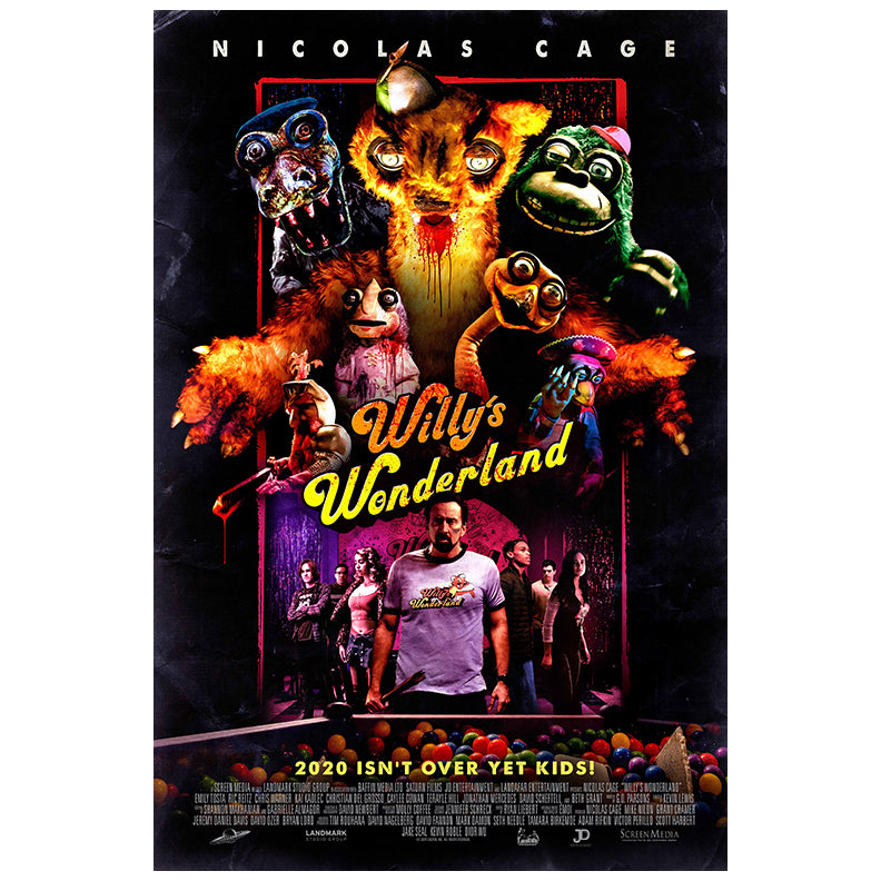 Nicolas Cage Autographed 2021 Willy's Wonderland 16x24 Movie Poster Pre-Order