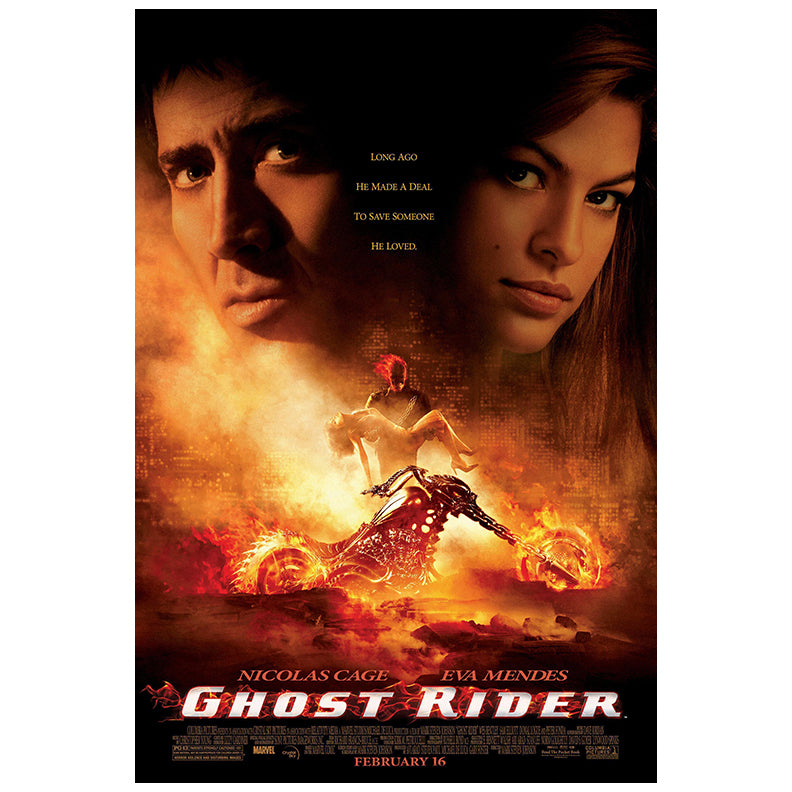 Nicolas Cage Autographed 2007 Ghost Rider Original 27x40 Double-Sided Movie Poster Pre-Order